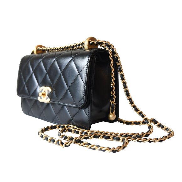 Chanel Calfskin Quilted Mini Perfect Fit Flap Gold Hardware Black - Picture 6 of 8